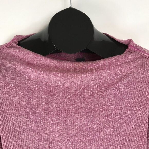 Free People Londontown Thermal Top Women's Small Pink Stretch Knit Oversized - Picture 3 of 12